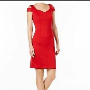 Calvin Klein sweetheart neck cutout sheath dress